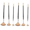 6pcs Nylon Hair Fan Paint Brush Set Soft brush strands Grainer Brush Set  Gouache Painting