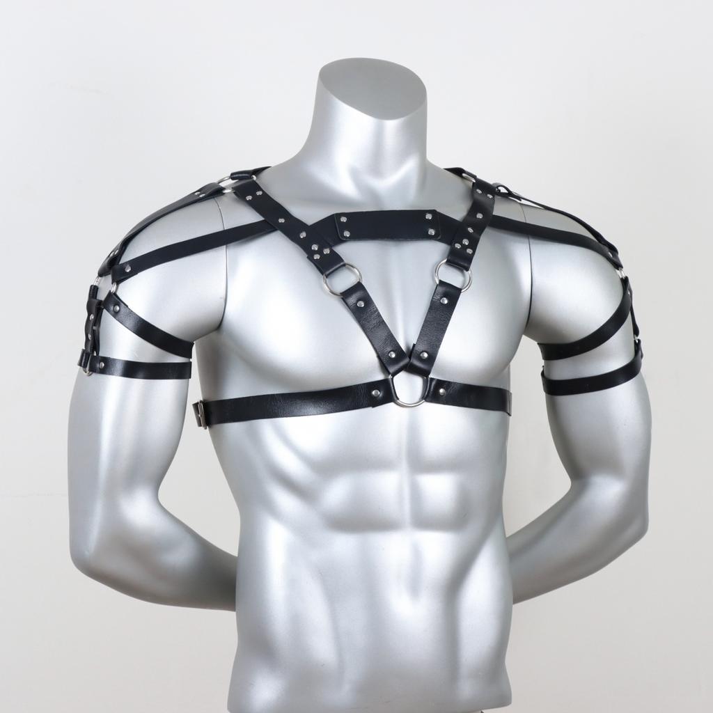 Men Belt Leather Chest Harness Adjustable Lingerie Punk Clothing Accessories Cosplay Goth Punk Club Belt Strap for Men