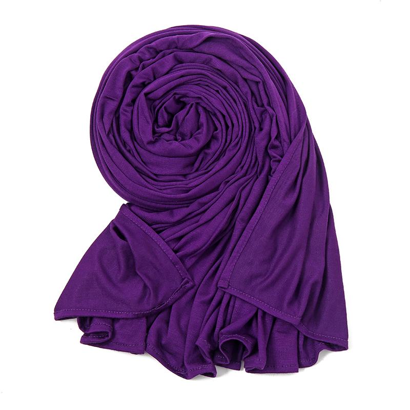 Cotton Jersey Instant Hijab Scarf Muslim Fashion Plain Wraps Soft Women'S Head Hood Scarf Elasticity Shawls Underscarf Headscarf