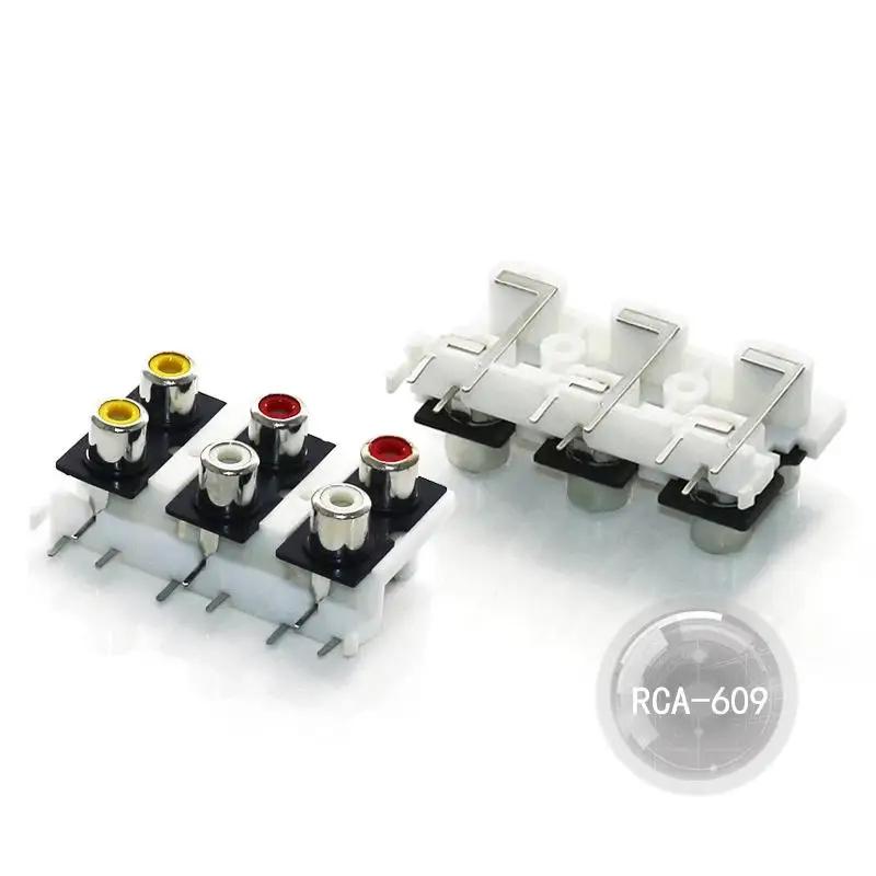 Exclusive 1Pc Female Audio Jack with Gold Connector, 2/4/6Holes Stereo Input, AV Socket Perfectly Sealed at 90/180 Degrees.