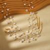 Style Heart Pearl Necklace For Women With Star Pendant And Olink Chain