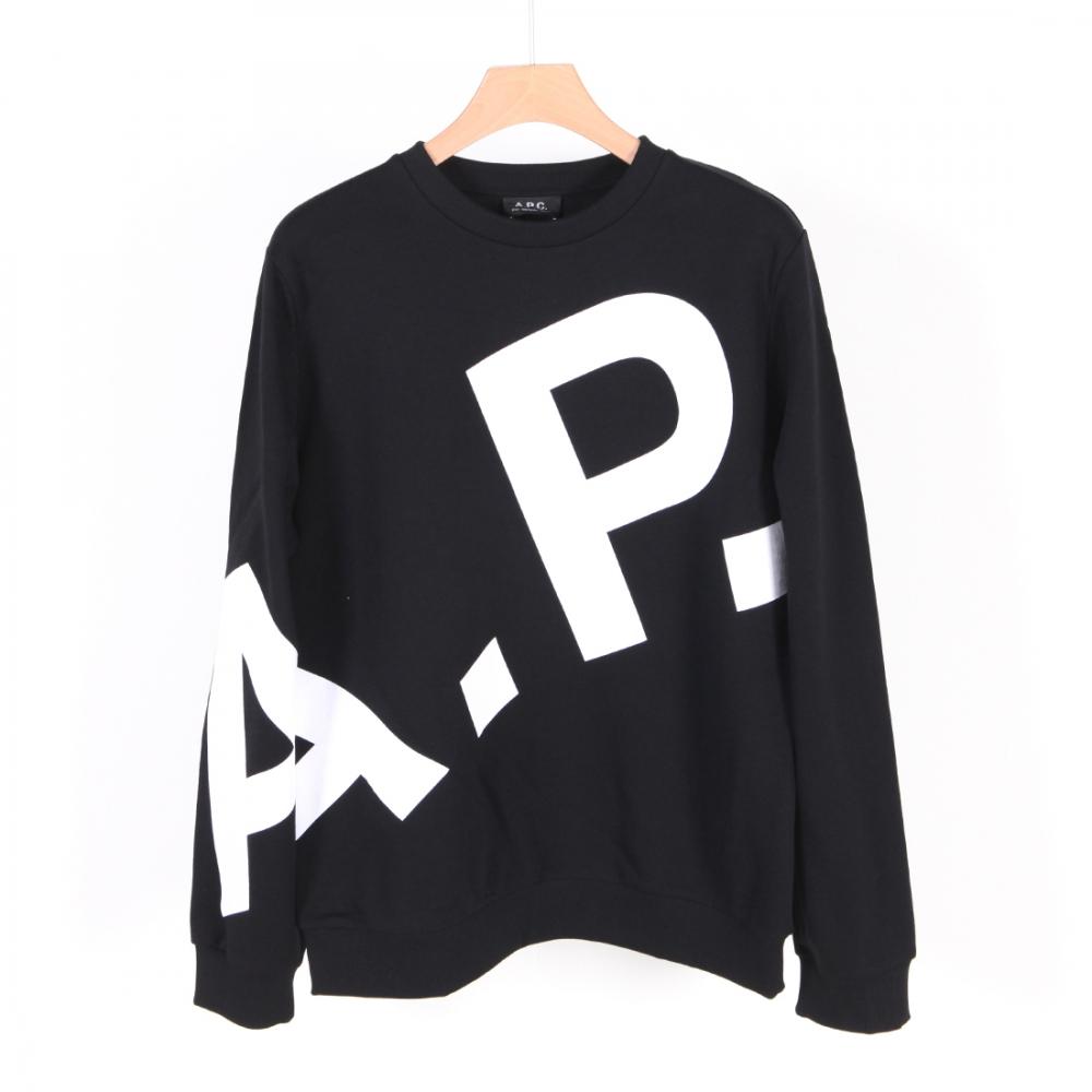 

23FW Толстовка APC CORY Corey Big Logo Черная COFBQM27817LZZ S