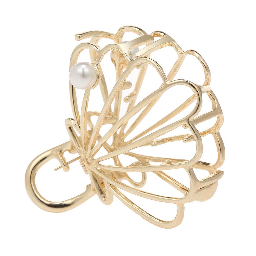 Elegante Perlenblume Bananenclips Headwear Haarspange Pferdeschwanz Inhaber