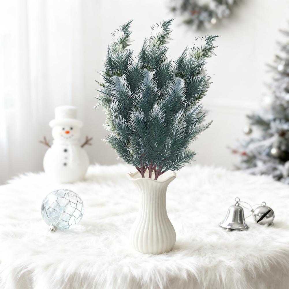 Artificial Norfolk Pine Branch UV-Resistant Faux Greenery Plants Stem Fake Pine Needle Pick Xmas Party Home Decoration