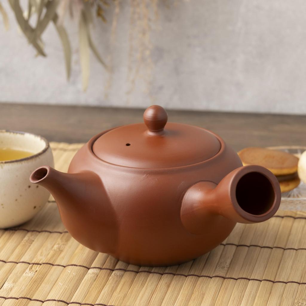 Refreshing for and Made In Tk022 Tokoname-yaki Teapot, Satoyama, Plain, 430ml, Mesh, Deep-Steamed Tea, Hojicha, Genmaicha, Japan, Boxed,