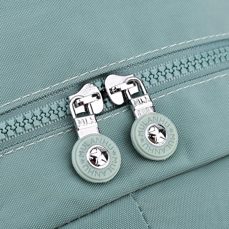 Solid Color Backpack Nylon Women's Backpack Travel Schoolbag