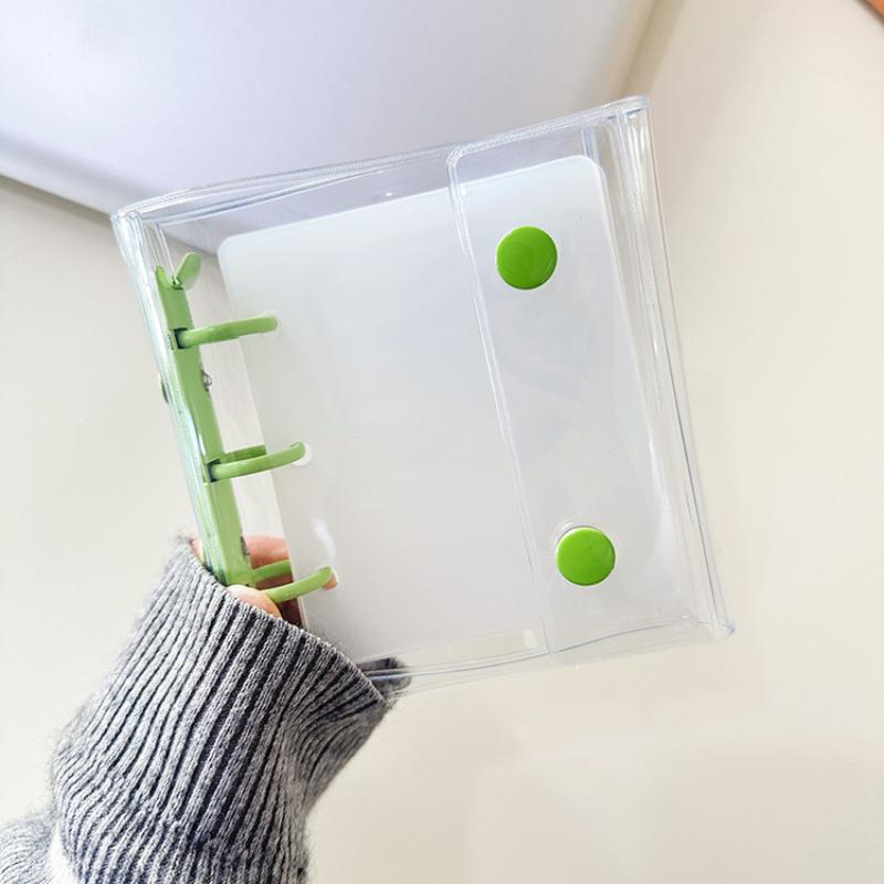 Ins Style Mini Wearable Nail Art Loose-Leaf Storage Transparent Pvc Nail Art Collection Booklet Frosted Baffle Sample Color Card