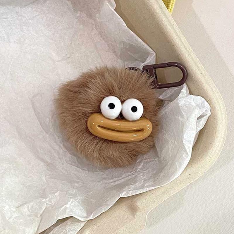Funny Sausage Mouth Hair Ball Decoration Key Pendant