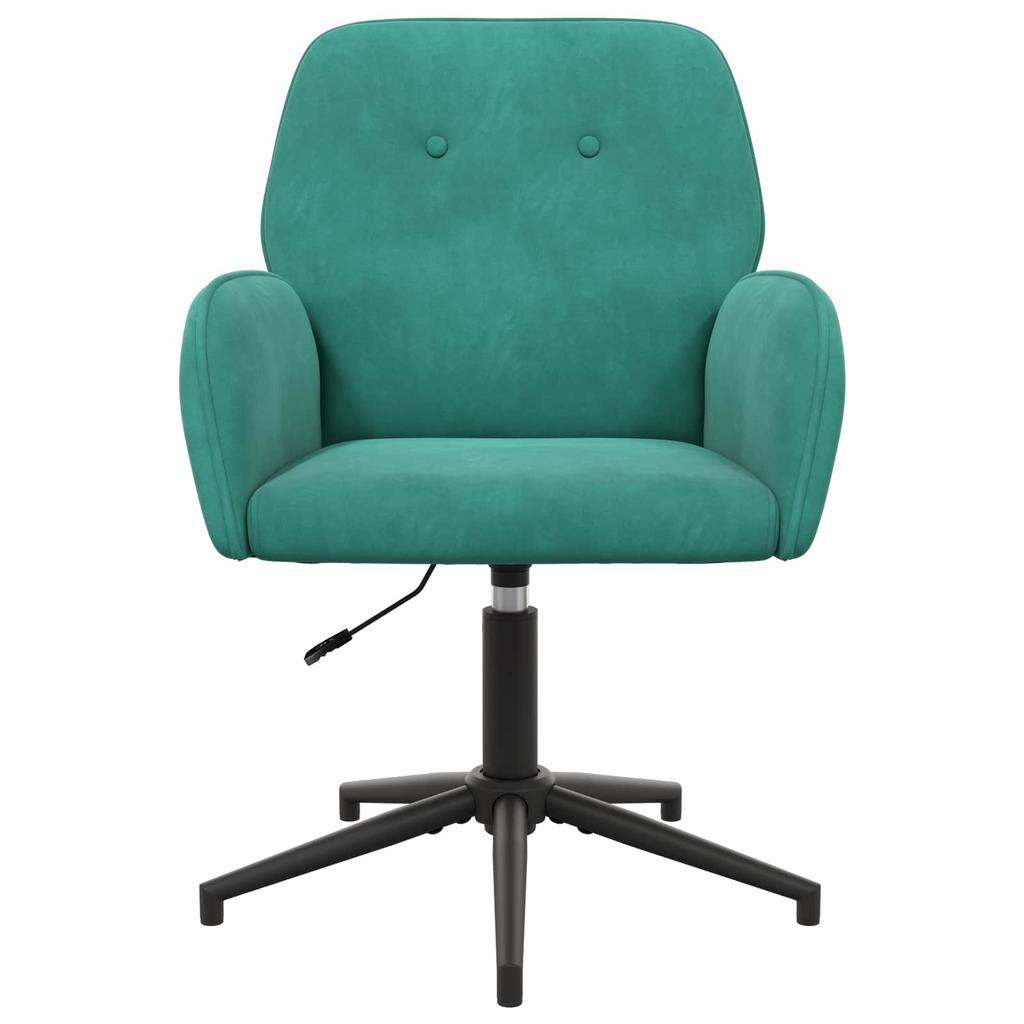 Swivel Chair 54 x 55 x 90 cm Turquoise Velvet