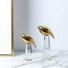 Nordic Luxury Golden Bird Ceramic Ornaments Home Decoration Living Room Modern Animal Sculpture Desktop Ornaments Unique Gift