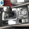 Carbon Fiber Car Center Stalls Gear Shift Box Decor Frame Cover Trim ABS Accessories For Mazda 3 AXELA Sedan Hatchback 2017 2018