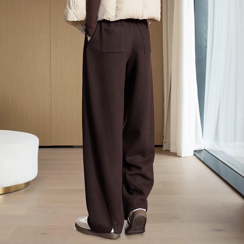 Sibaisha Women's Draped Wide Leg High Waist Casual Trousers