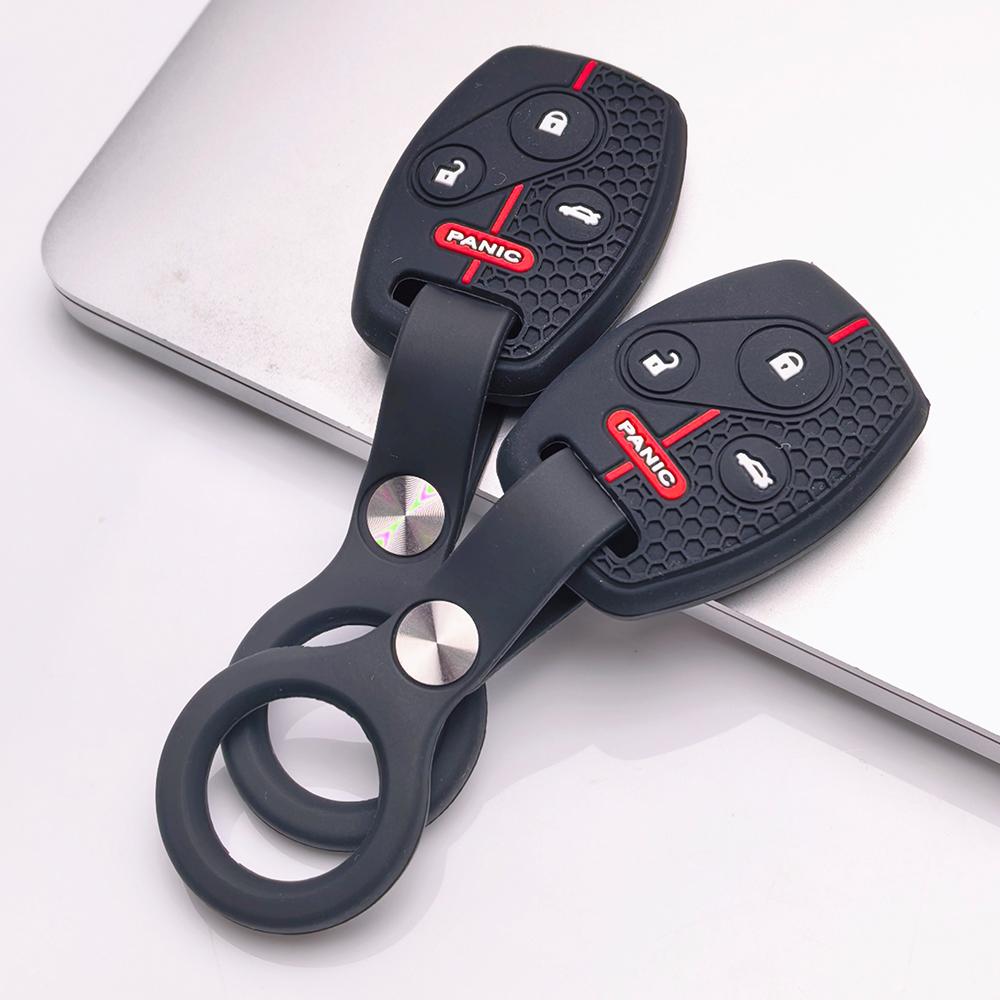 Key Fob Cover for Honda Accord Civic Models CRV with Keychain Anti-Scratch Surface Shockproof Structure Soft Grip Texture Easy Install Design