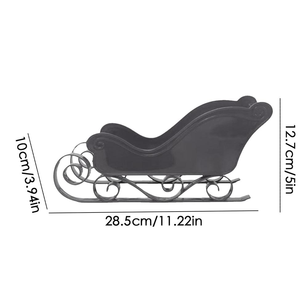 Home Christmas Sleigh Decor Party Theme Decoration Santa Sleigh Decoration Sleigh Sculpture Winter Decor Hanging toy gifts