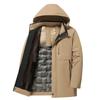 Men's Plus Size Fleece-Lined Cotton Jacket - Middle-Aged & Elderly