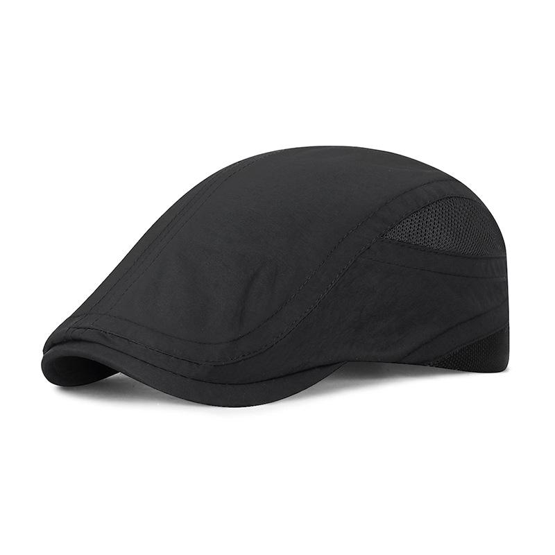 Summer Outdoor Thin Stitching Mesh Quick-Drying Cap Youth Solid Color Sunshade Breathable Peaked Cap