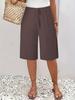 European & American Women's Mid-Length Solid Color Casual Fashion Pants