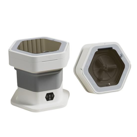 Skládací přenosná mini pračka 8L Kompaktní pračka na spodní prádlo Ponožky Dětské oblečení Poloautomatická pračka pro kolej Karavan Cestování a Malé prostory