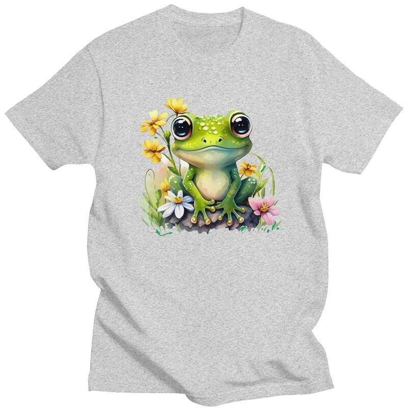 Custom Funny Frog T Shirts for Men 100 Cotton Tees Tshirt ShortSleeve Fashion Tshirt Clothes