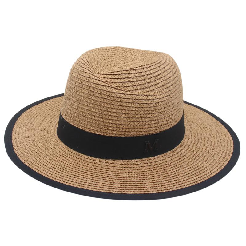 Летний Дизайн Плиссированные Линии Соломенная Шляпа Панама Подгибка Трехмерная Мужская И Женская Шляпа От Солнца One size fits all