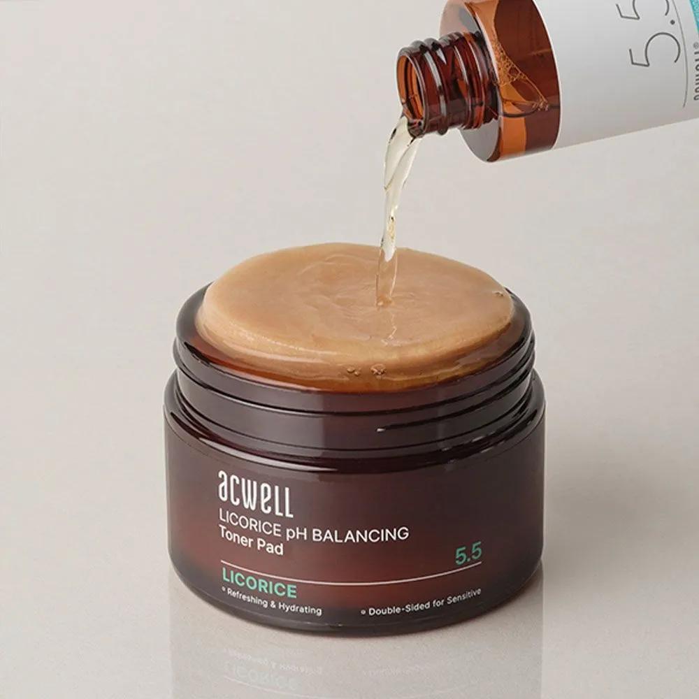 ACWELL Licorice Water pH Balancing Toner Pads 70 Sheets