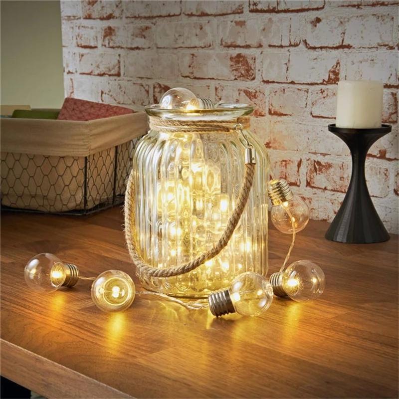 10/20 LED Fairy Light String Bulb USB /Battery Powered Bedroom Outdoor Garden Waterproof Garland Wedding Christmas Decor Lamp