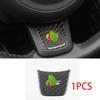 2016-2019 Real Carbon Fiber For Jaguar XE Trim 1X Steering Wheel Sheet S Sticker