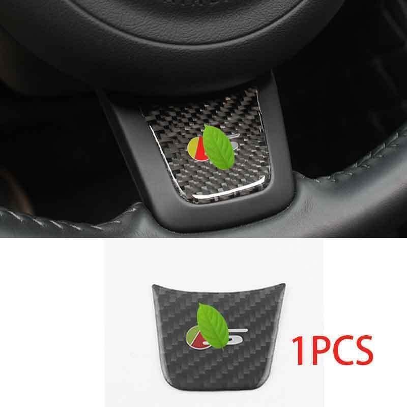 2016-2019 Real Carbon Fiber For Jaguar XE Trim 1X Steering Wheel Sheet S Sticker