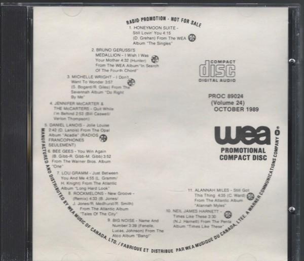 CD РАЗЛИЧНЫЕ Wea Рекламный Компакт-диск Октябрь PROC89024 WEA 1989 Канада Рок Б/у