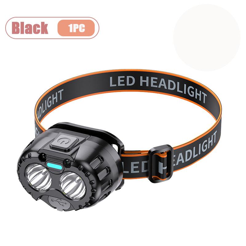 1-4PCS Super Bright LED Headlamp Rechargeable Motion Sensor Waterproof Head Light  Life for Night Fishing Mining Construction