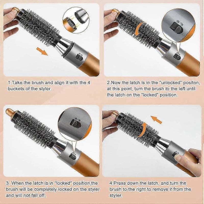 20mm Small Round Volumizing Brush Attachment for Dyson Airwrap HS01/HS05 Hair Styler, Creates Lift & Volume at Roots