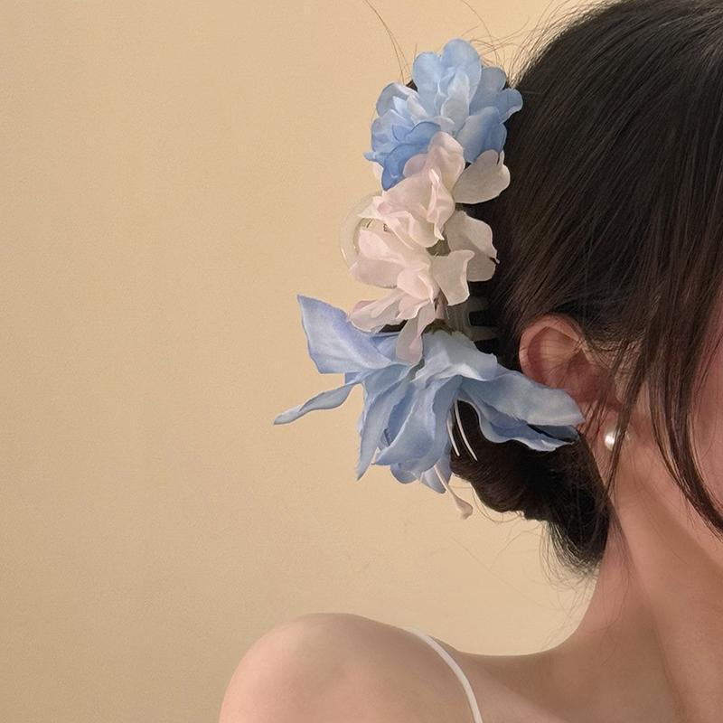Early spring atmosphere acrylic fabric flower hairpin fashionable small fresh sweet grab clip hair versatile hair accessories women