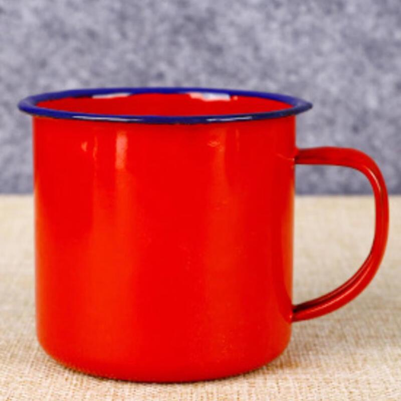 Shangqi Vintage Red Enamel Mug Set