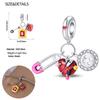 Design Series Copper Needle And Thread Box&Button&Pin Three In One Dangle Charm For Diy Bracelet Exquisite Jewe