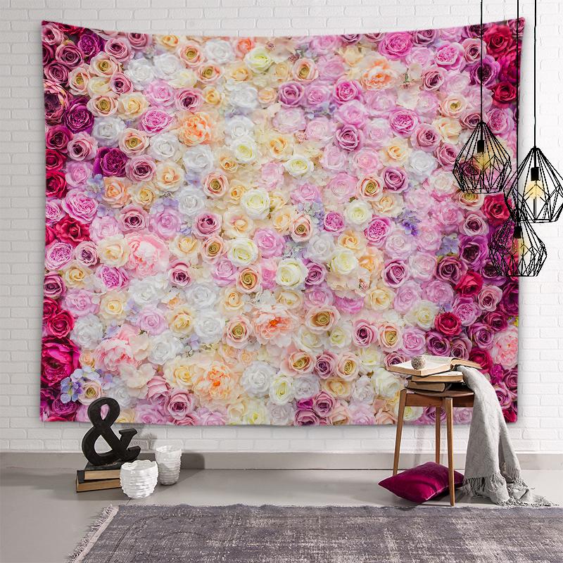 Эстетический гобелен с цветком розы — фото 4