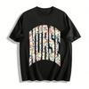 Floral Print NURSE Graphic Casual Top For Medical Workers Pure Cotton T-shirt