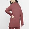Nike Women's Casual Fleece-Lined Thick Mid-Length Hoodie in Red