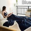 Super Soft Solid Color Double Thick Lambs Fleece Flannel Blanket Air Conditioning Blanket