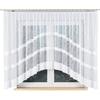 Wiktoria - Ready-made Jacquard Curtain with Bottom Trim - - White