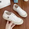 Women's Canvas Sneakers, Thick Soled Denim Sneakers, Women's Lace Up Flat Canvas Board Shoes, Women's Sapatos Femininos