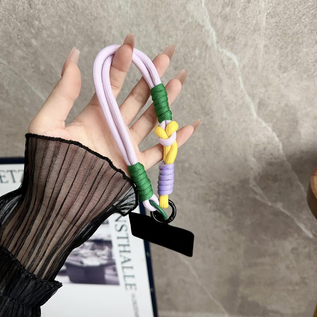 Color matching wrist lanyard short anti-lost mobile phone lanyard for men and women