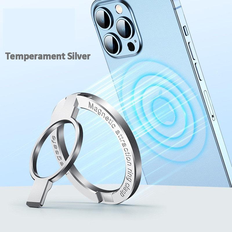 Aluminum Flexible Funny Foldable Hand Finger Grip 360 Rotating N52 Magnet Magnetic Cell Phone Ring Holder