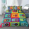 3D Digital Printing Music Theme Duvet Cover Set Piano Note Pattern Quilt Cover Pillowcase Music Lover Bedroom Decorative Bedding 3pcs
