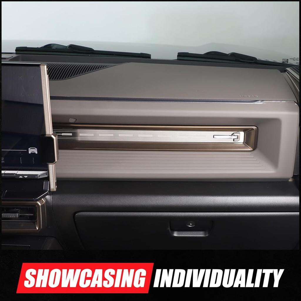 For Hummer EV Accessories Center Control Panel Dashboard Strips Trim,Center Console Molding Panel Cover Dashboard Central Control Strip Interior