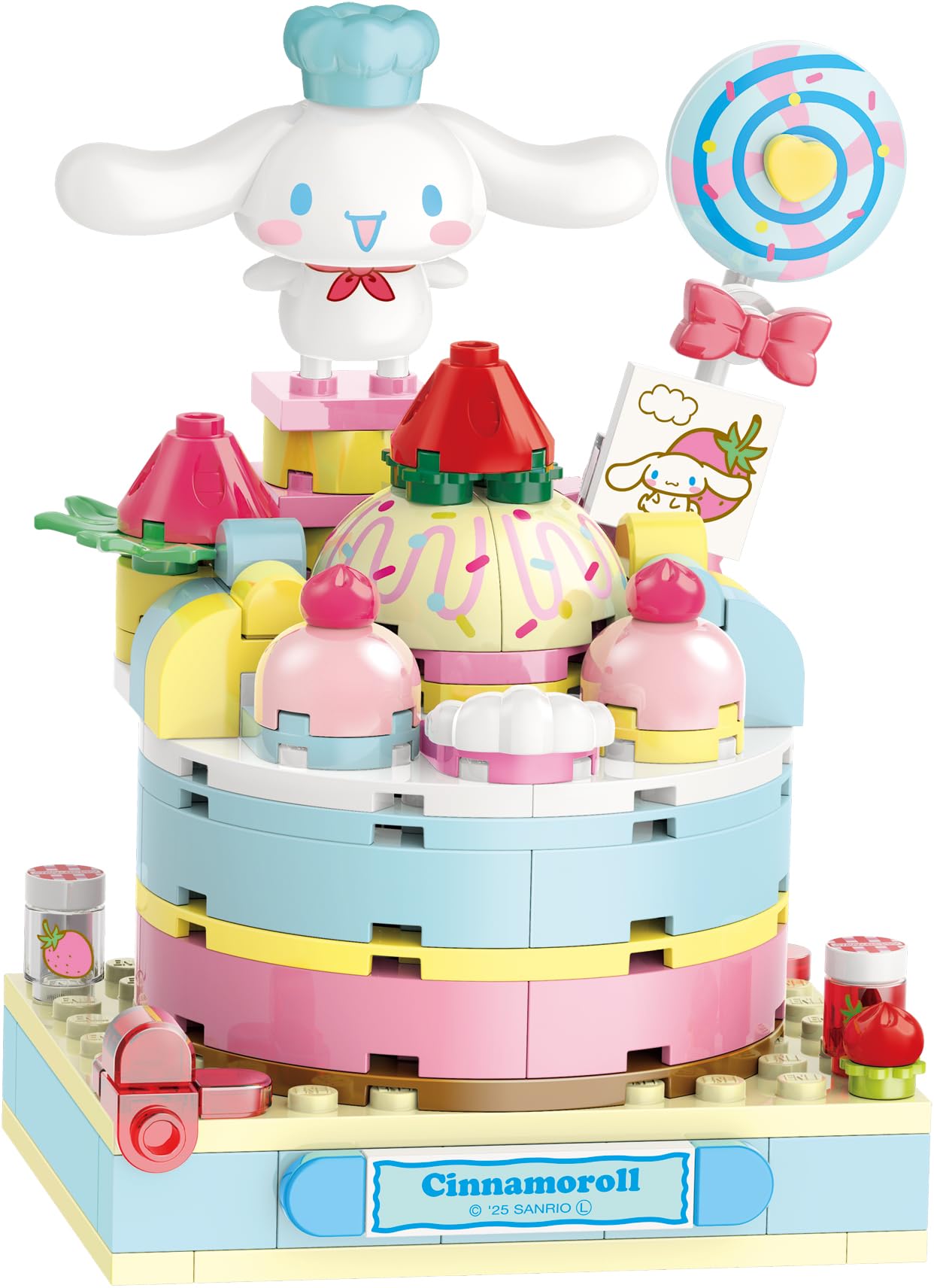 Onda Sanrio Киннаморолл Клубничный Торт Строительный Обучающий для sb02 Кубики, KEEPPLAY, Игрушка, Сборка, Милый, Пластик, Дети,