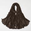 Fashion Cotton Linen Scarf Crinkle Design Hijab Middle Eastern Scarf Wrap Popular Solid Dubai Headwrap