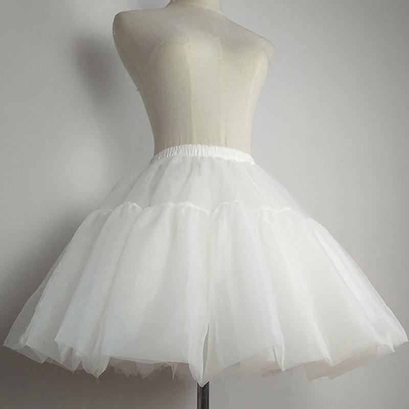 A-line Petticoat Crinoline Short Slips Wedding Accessories  Tutu Skirt 50s Vintage White Underskirt Multi Layers