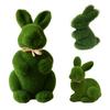 Simulation Moss Foam Easter Bunny Decor Easter Moss Rabbit Figurine Artificial Moss Rabbit Easter Figurine Rabbit Bunny Figurine