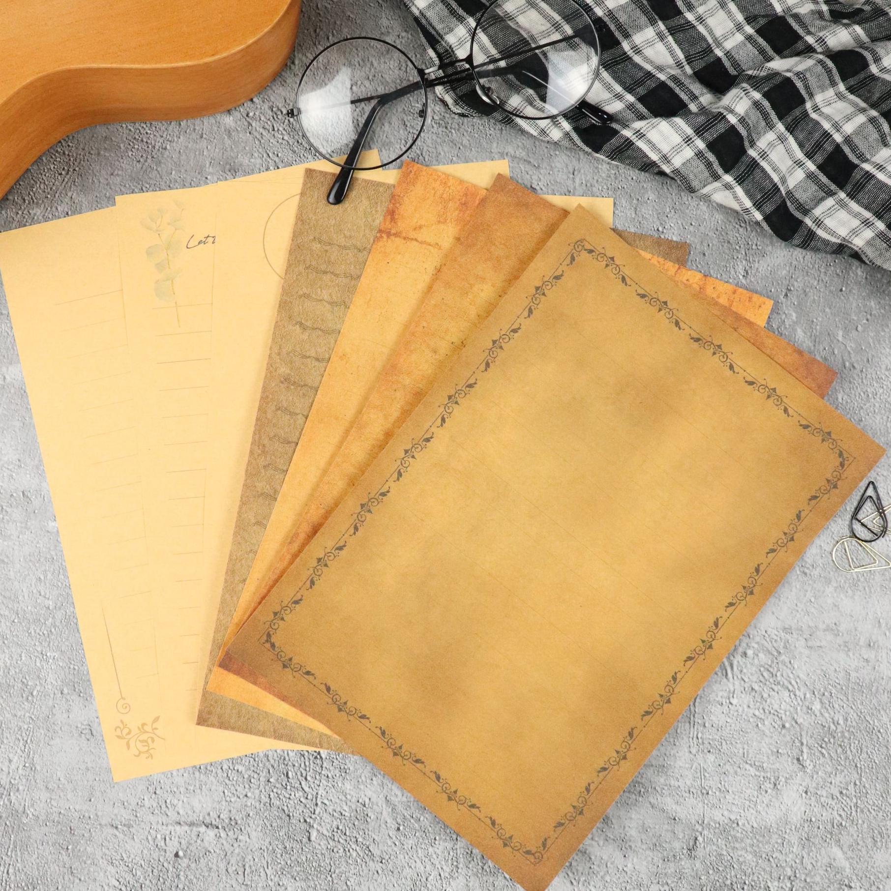 

European Retro Love Letter Kraft Paper Stationery, A5 & B5, 7 Styles, Free Shipping