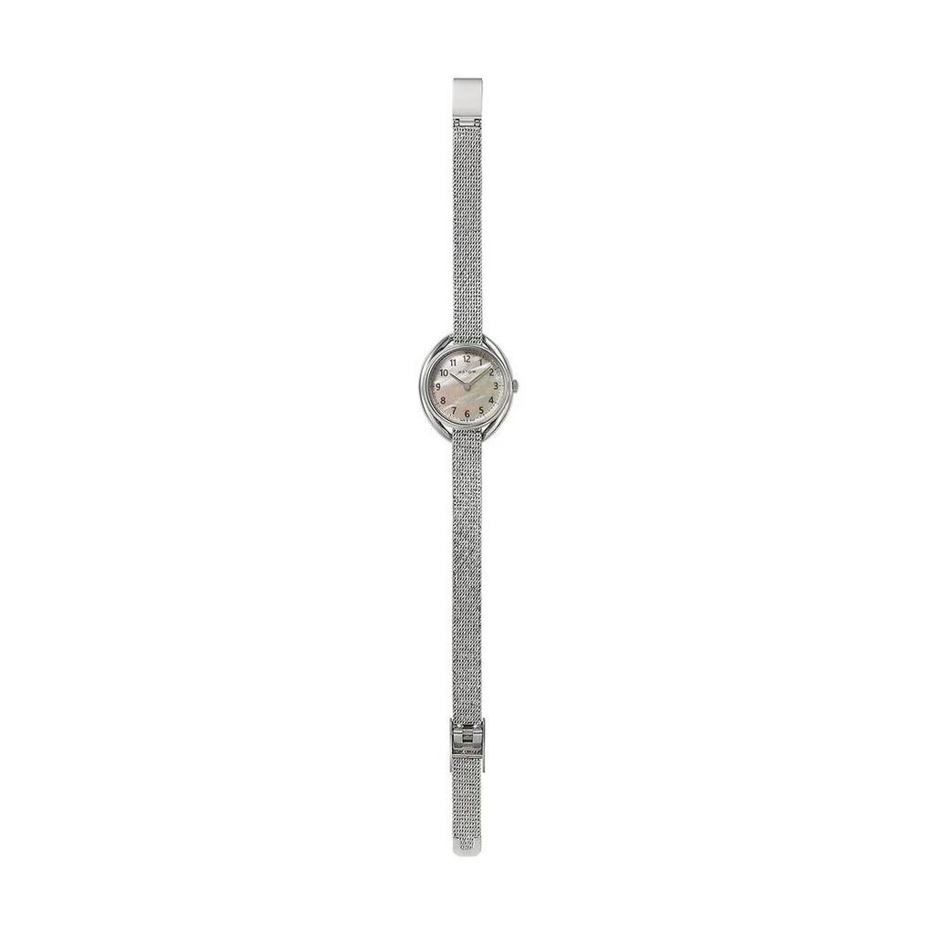 Authorized Dealer Matow Watch MW001001GK2SS White Shell Dial Shiki Silver Flower Round Silver Mesh Belt [MATOW] Women's